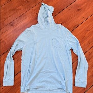 johnnie-O Sky Blue Hooded Shirt